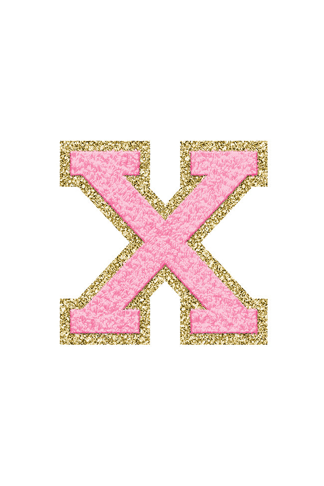 Pink Letter Fuzzy Patches FINAL SALE