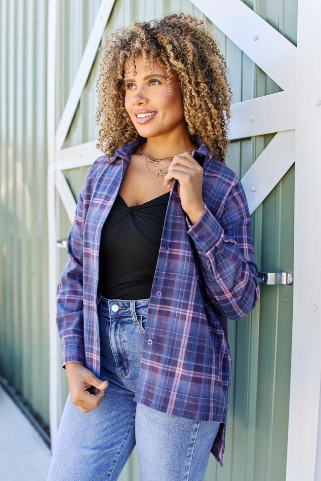 Purple/Navy Robin Top