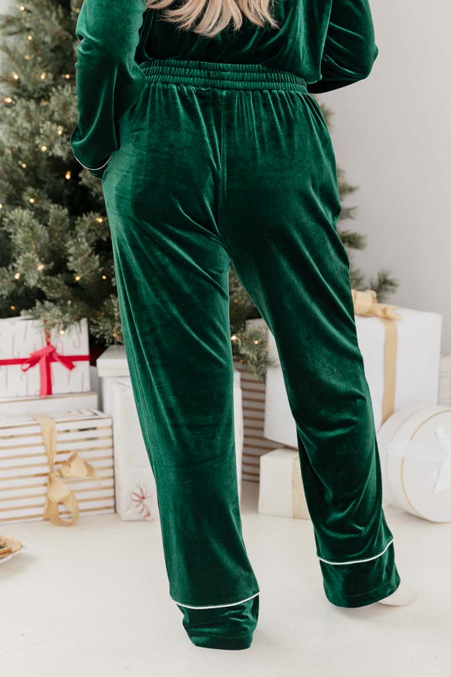 Asking Again Green Velvet Lounge Pants FINAL SALE – Pink Lily