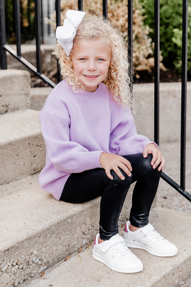 Not Much Longer Kid's Lavender Sweater FINAL SALE