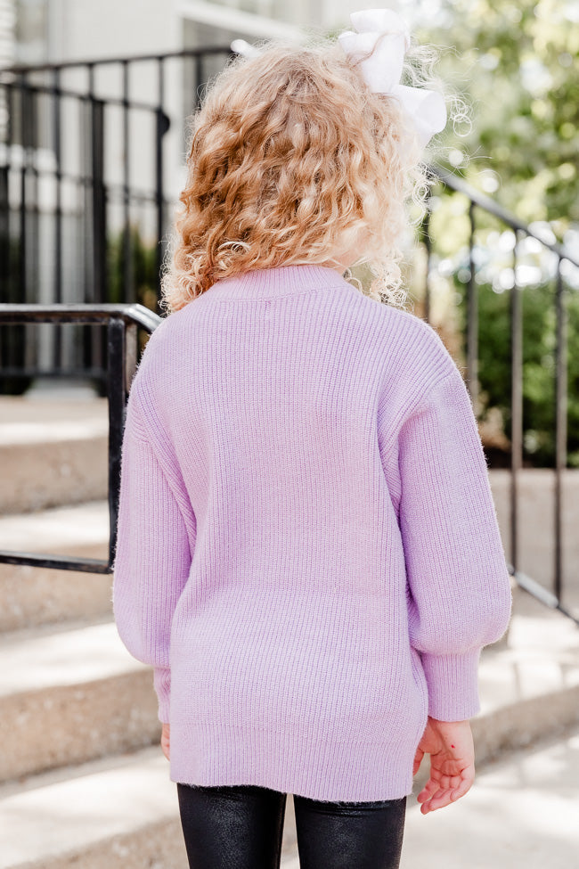 Not Much Longer Kid's Lavender Sweater FINAL SALE