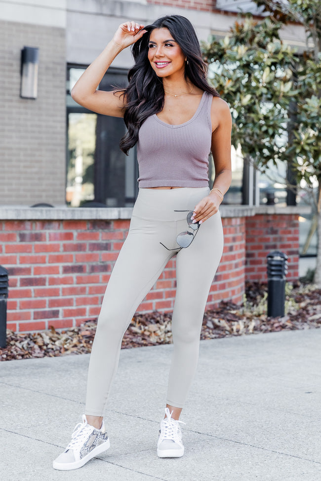 Change Your Thoughts Taupe Leggings FINAL SALE