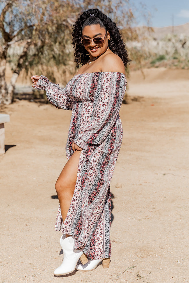 Plus size clearance paisley maxi dress