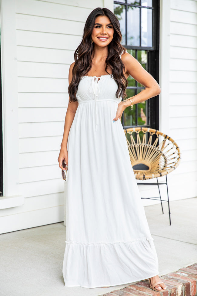 Don't You Know It White Maxi Dress