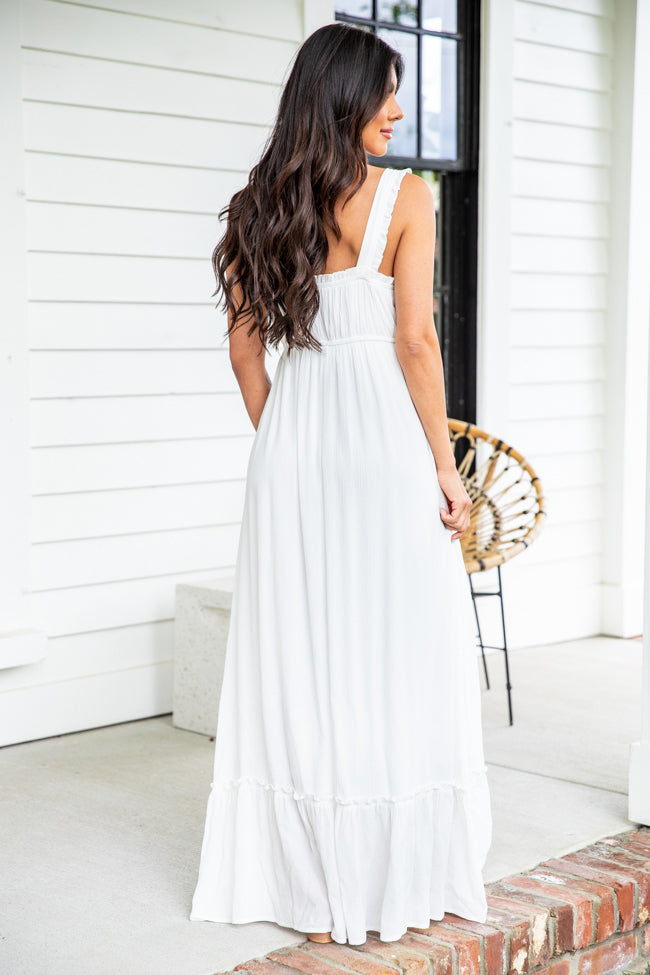 Don't You Know It White Maxi Dress