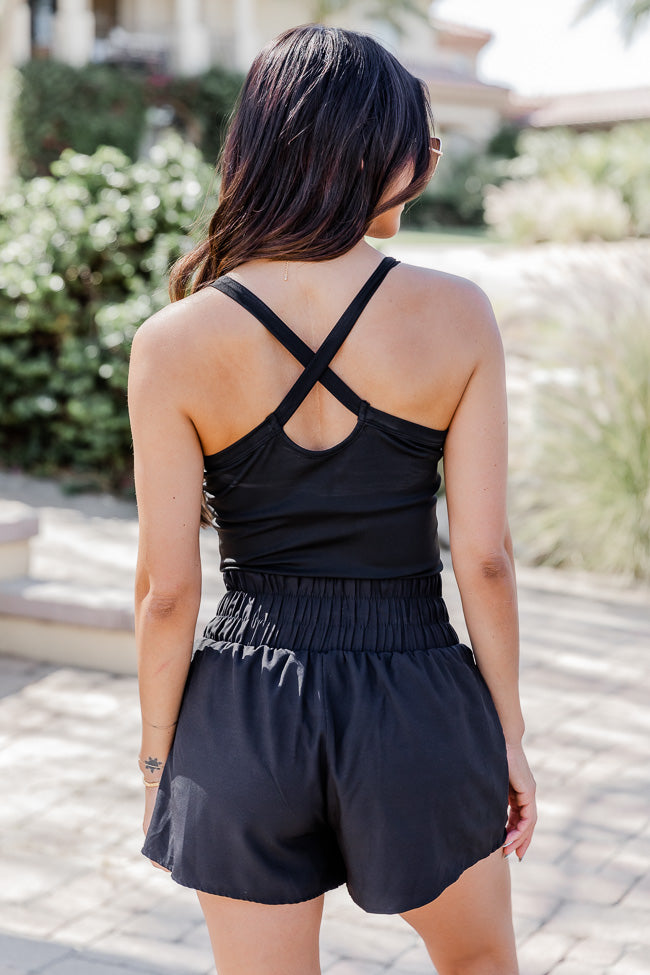 Black short cheap set romper