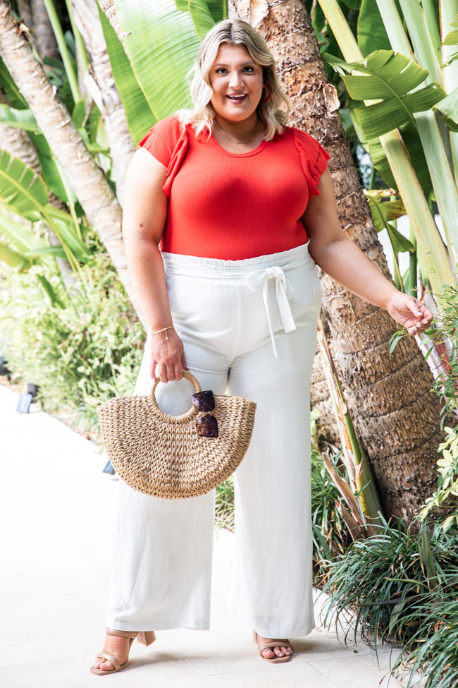 Endless Heart Ivory Belted Pants FINAL SALE