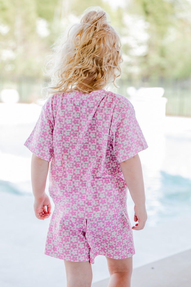 Checkered Fleece Grandpa PJ - Pink – Crew Kids NY