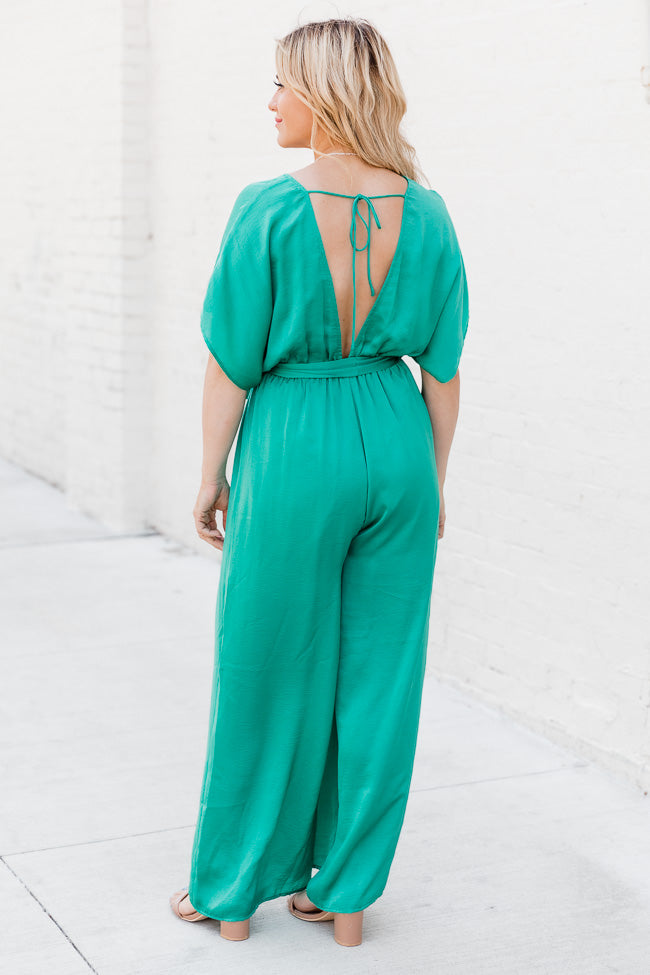 Path To Happiness Teal Jumpsuit FINAL SALE – Pink Lily