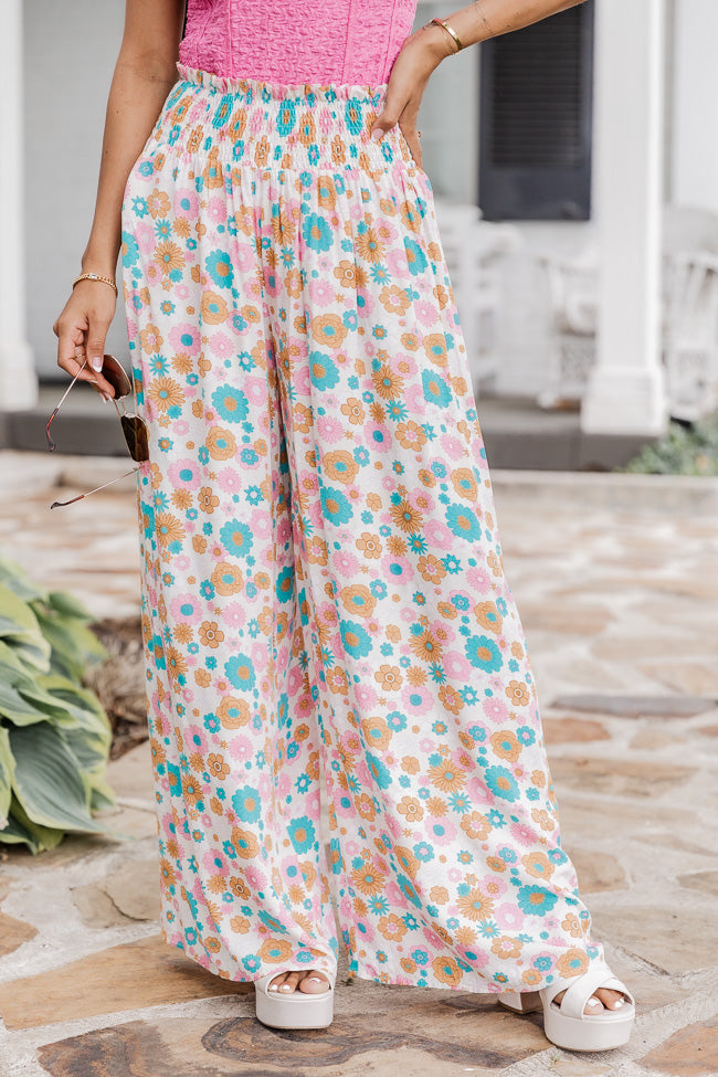 RHYTHM ISLE FLORAL WIDE LEG PANT | RED – Work It Out