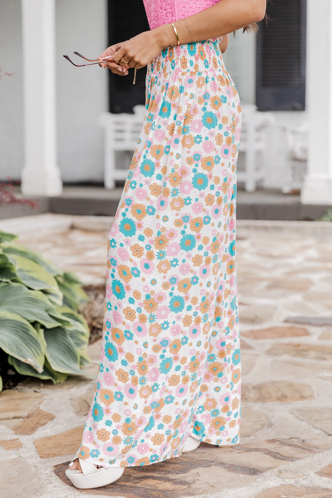 Unwinding In Paradise Green Self Tie Belted Floral Pants FINAL SALE – Pink  Lily