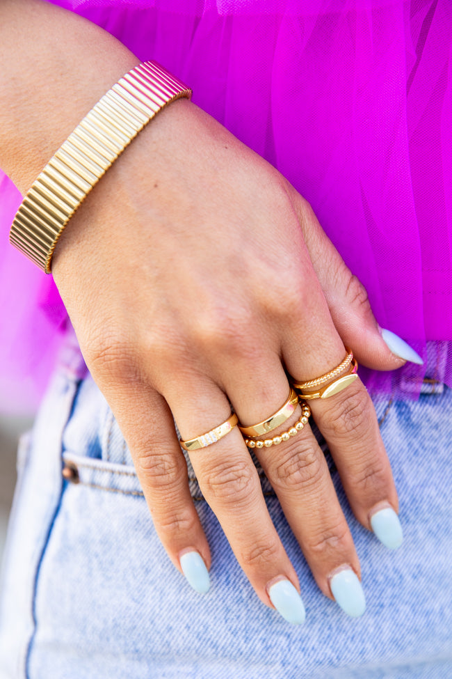 Living In Luxury Gold Ring Set