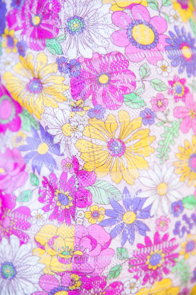 Keep It Fun Multi Color Floral Halter Mini Dress FINAL SALE – Pink
