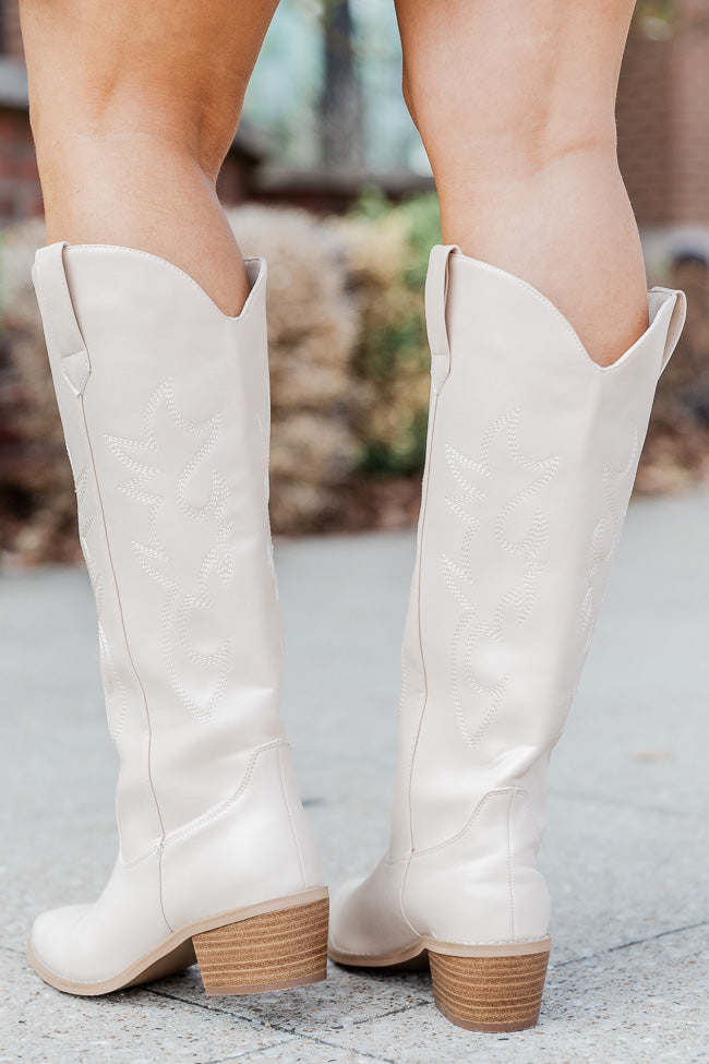 Charlotte Stone Leather Cowboy Boots