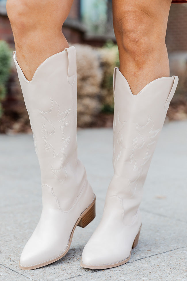 Charlotte Stone Leather Cowboy Boots