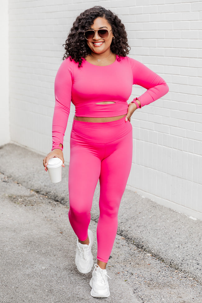 Meet Me At The Barbell Magenta Active Top