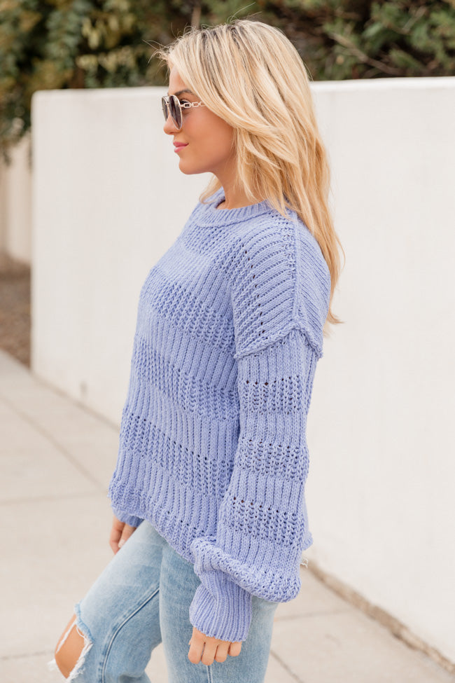 Look This Way Periwinkle Chenille Sweater