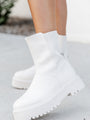 Sheila Off White Chunky Ankle Booties FINAL SALE