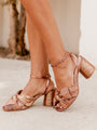 Ainsley Bronze Metallic Bow Tulle Heels FINAL SALE