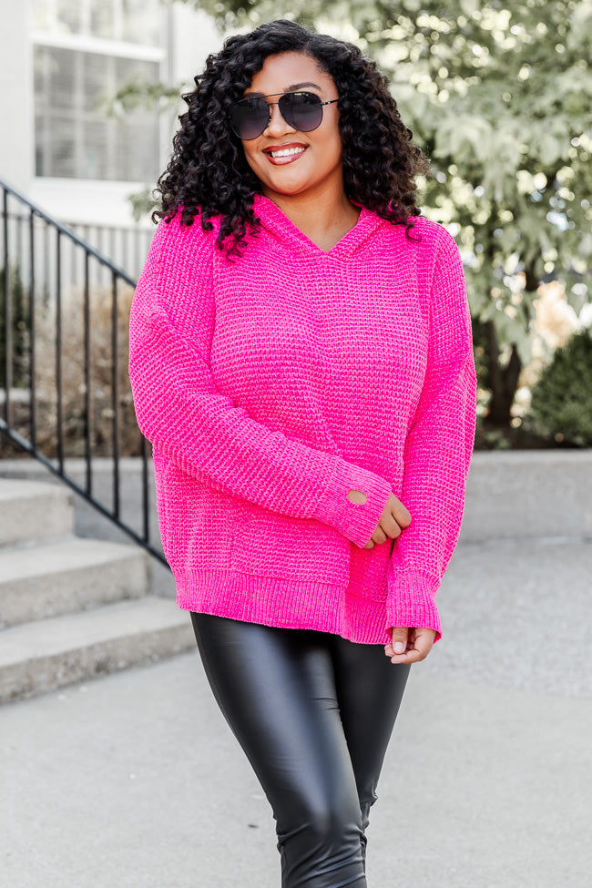 Hot pink best sale plus size hoodie