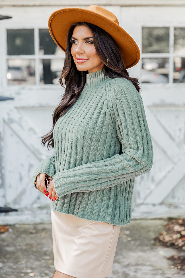 Olive clearance chenille sweater