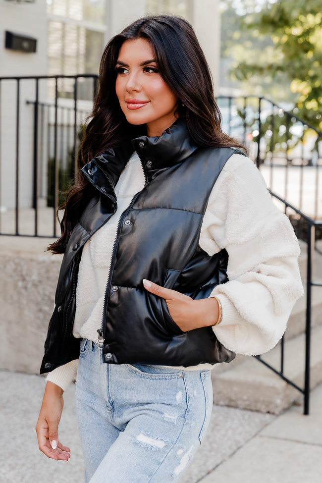 cropped puffer vest outfit