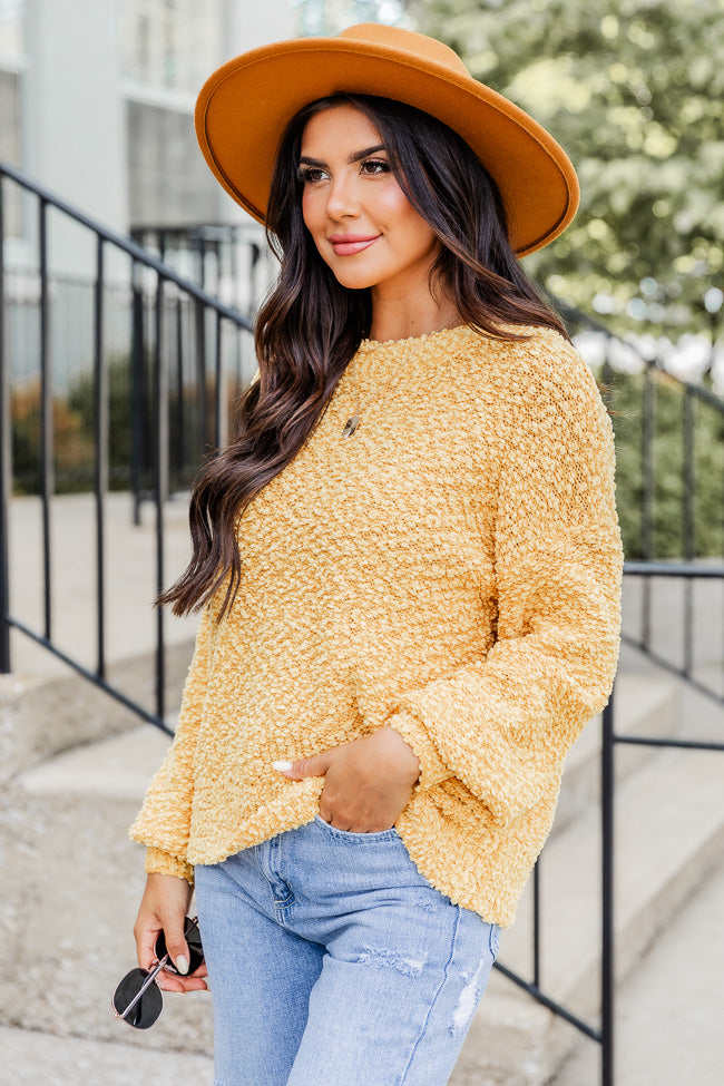 Mustard on sale popcorn sweater