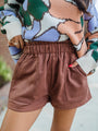 Final Moments Brown Suede Shorts