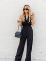 So Much To Say Black V-Neck Jumpsuit FINAL SALE