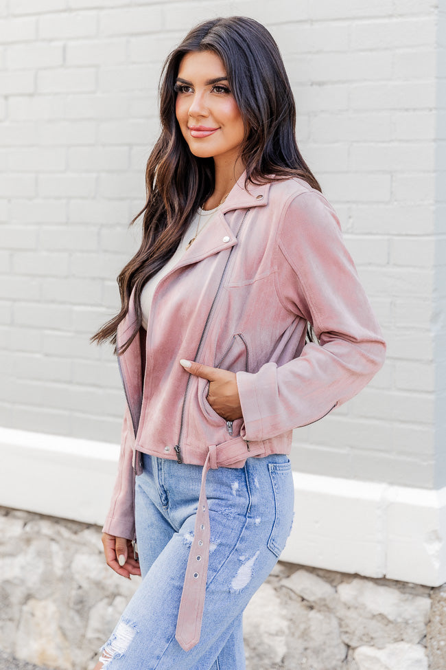 Still Got Dreams Tan Faux Suede Moto Jacket FINAL SALE