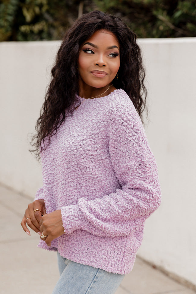 Lilac fuzzy cheap sweater