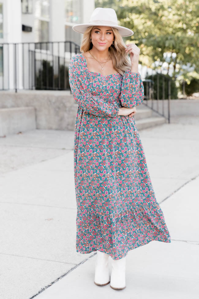 Floral maxi hot sale dress sale