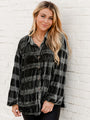 My Favorite Song Olive Velvet Button Front Shirt FINAL SALE