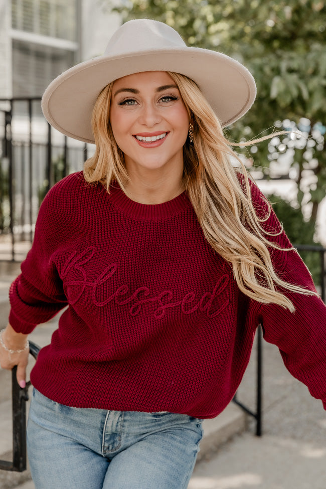 Burgundy sweater clearance women's