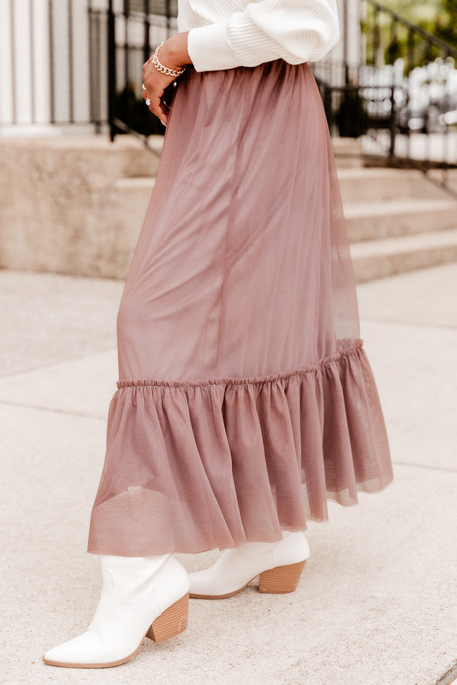 Tulle midi skirt on sale coral