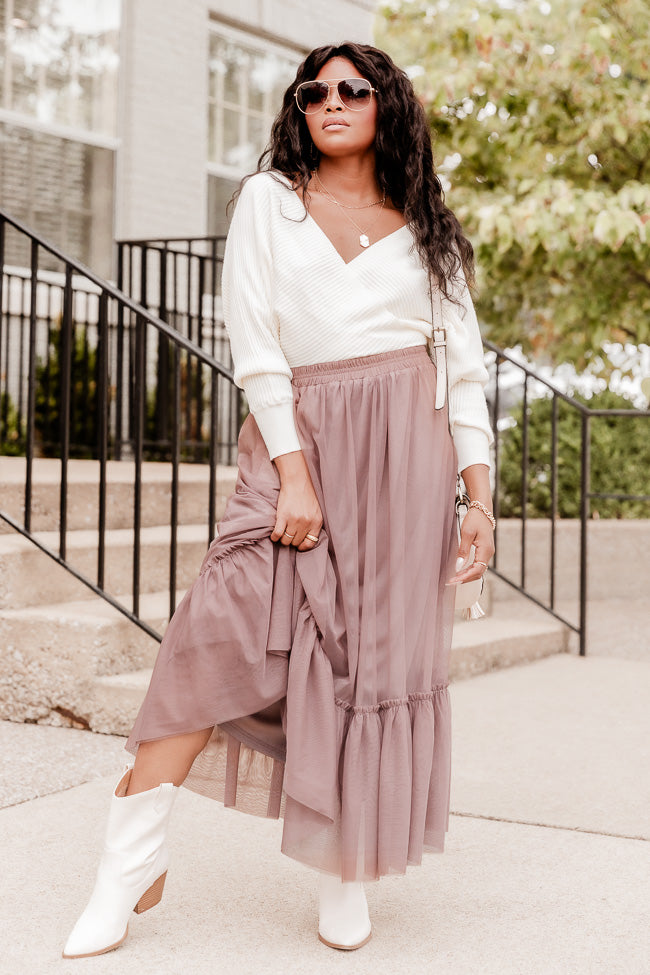 Mocha knit hotsell midi skirt