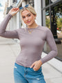 A Lovely Life Taupe Fitted Long Sleeve Layering Tee