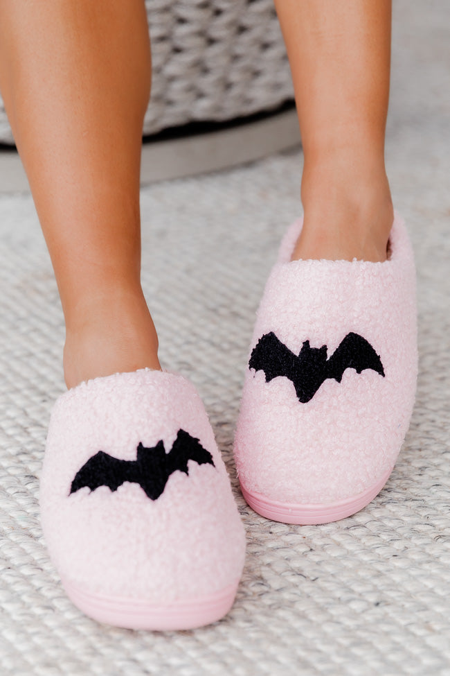 Pink Bat Slippers