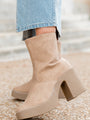 Hilary Tan Square Toe Platform Booties FINAL SALE