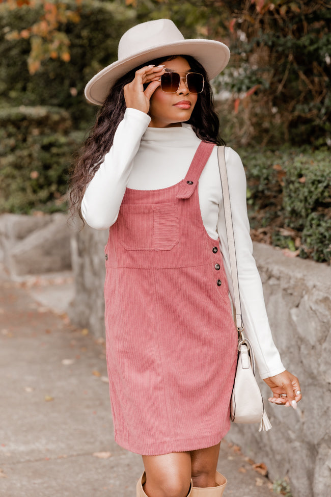 Corded discount pinafore dress