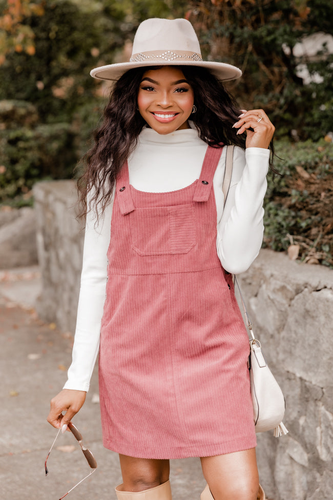 Pink best sale overalls dress