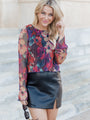 You're My Favorite Shimmer Floral Print Blouse FINAL SALE