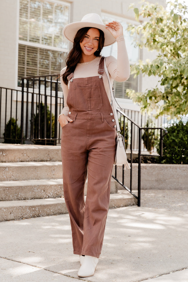 Brown discount corduroy overalls