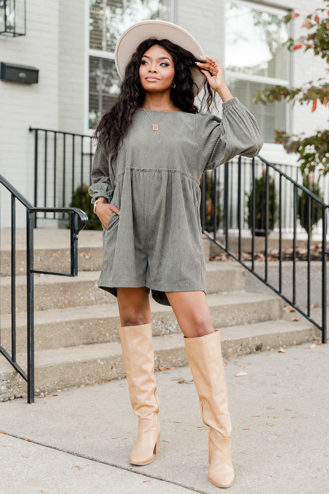 Romper and outlet knee high boots