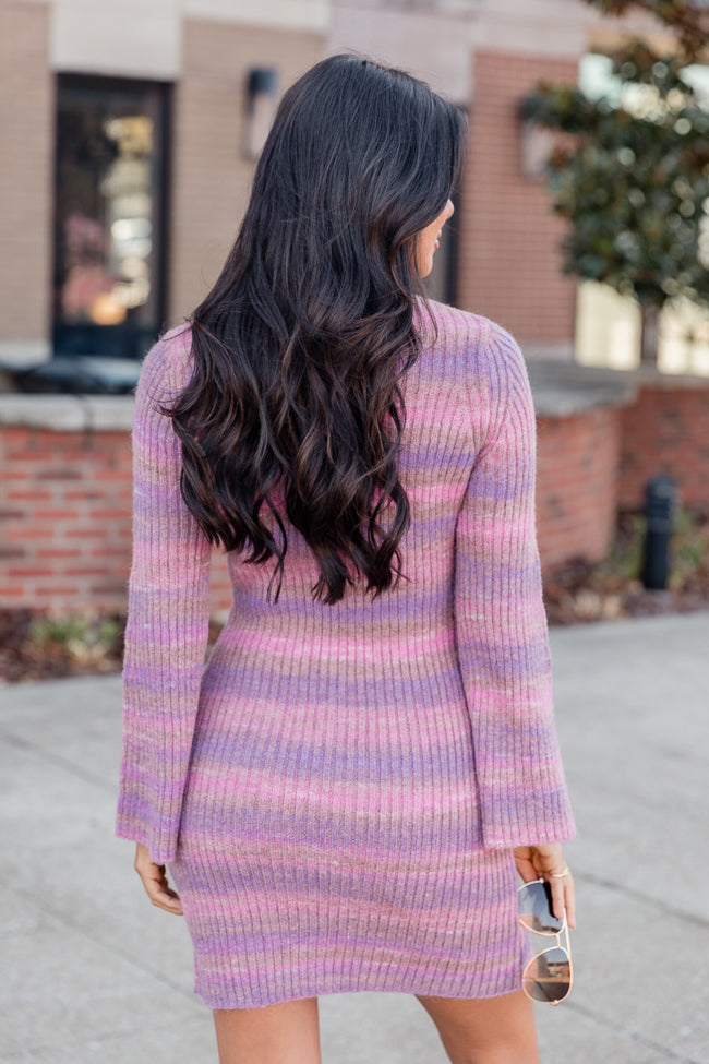 Pink knit hotsell sweater dress