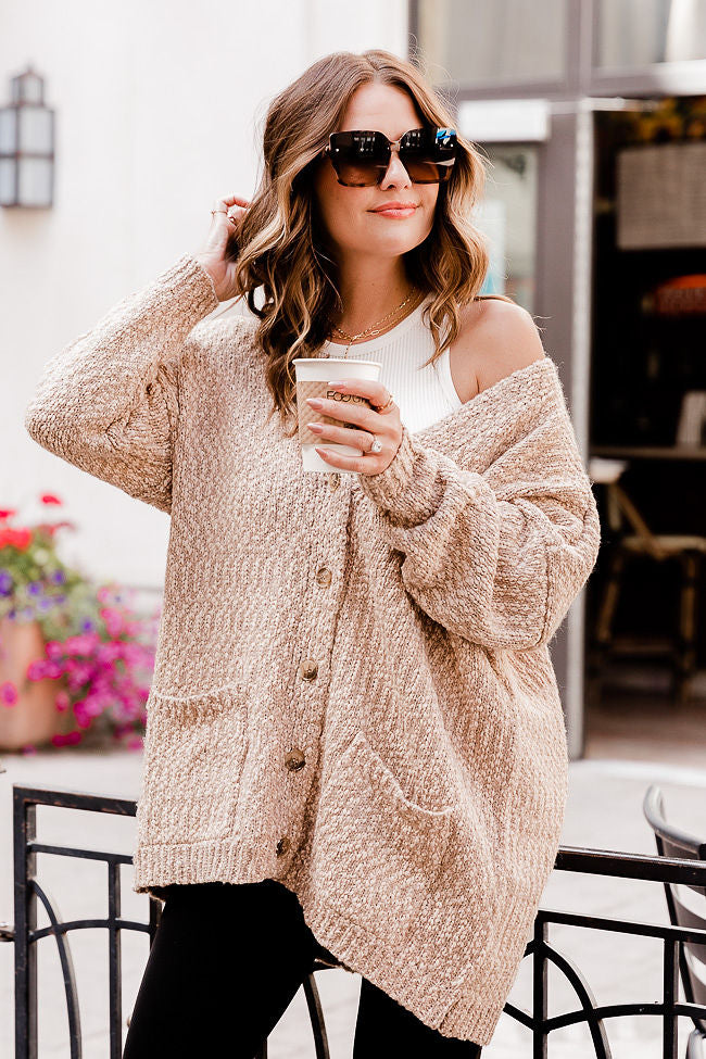 Cabin Fever Oatmeal Cardigan Amber Massey X Pink Lily
