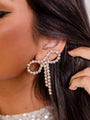 Pearl and Diamond Bow Earrings