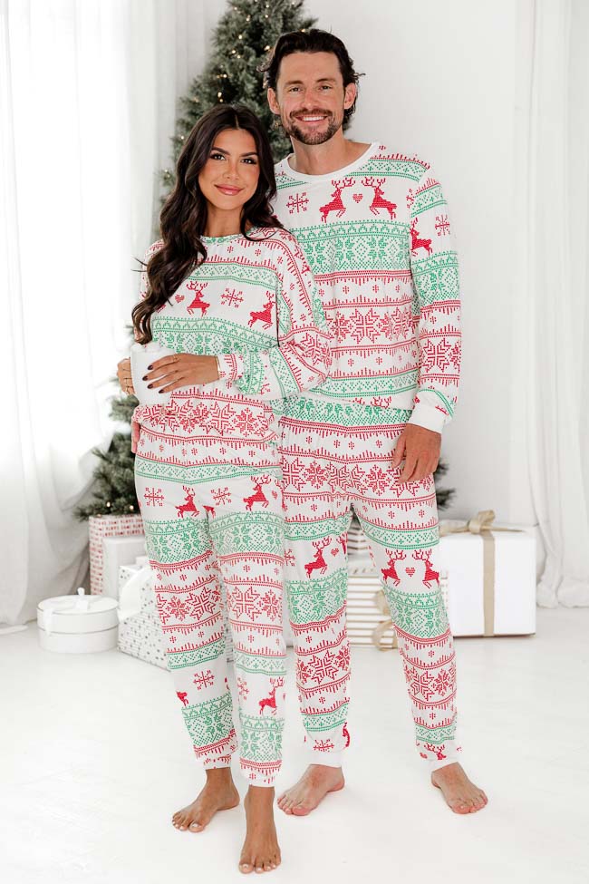 Sleigh All Day Red and Green Fair Isle Pajama Pant