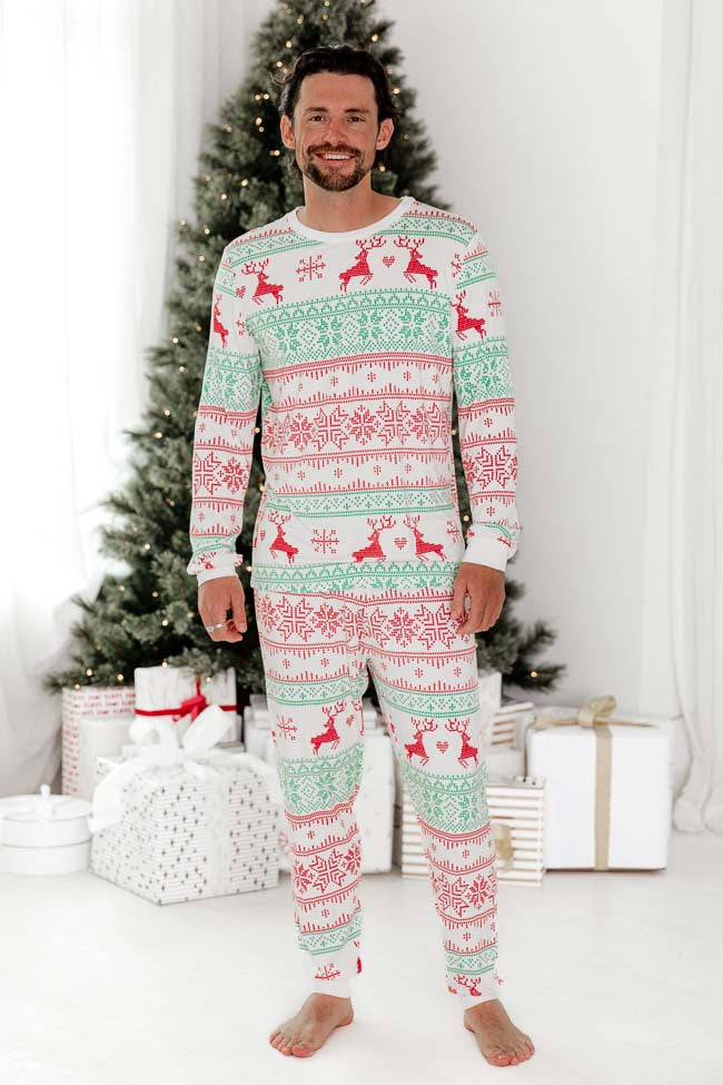Sleigh All Day Men Red and Green Fair Isle Pajama Pant