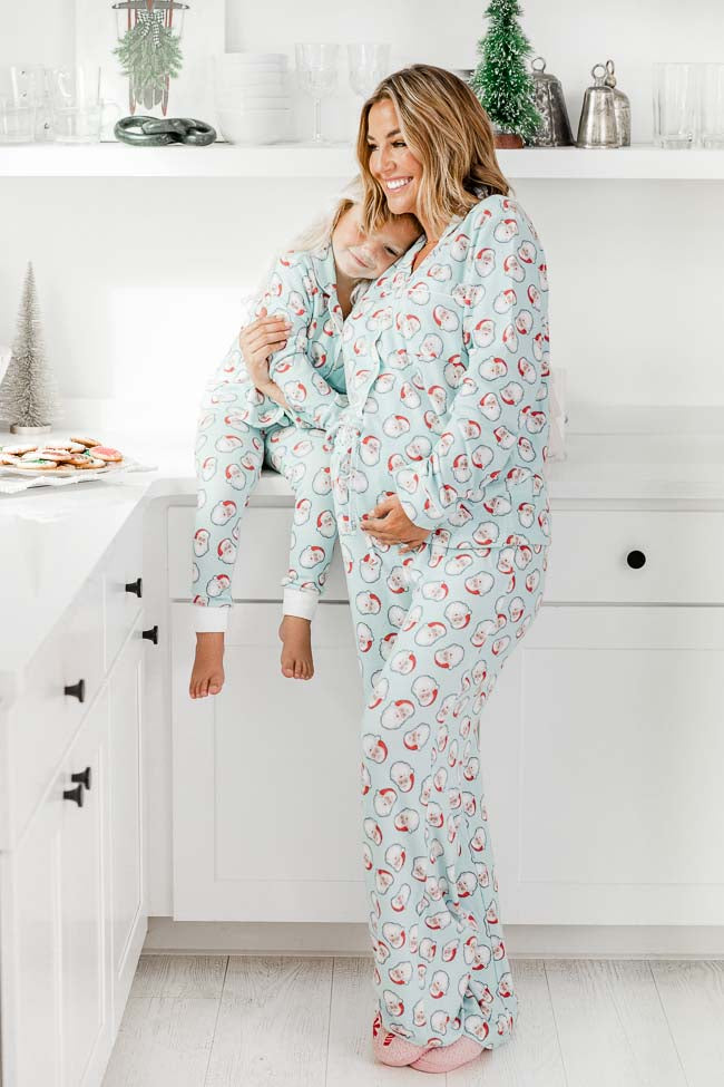Believe In The Magic Santa Print Pajama Top FINAL SALE